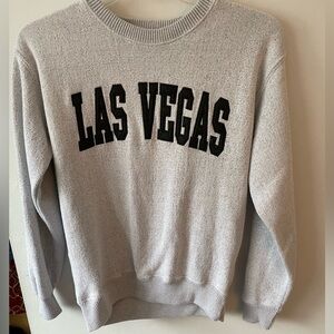 Las Vegas Souvenir Women's Crewneck Sweatshirt in Heather Gray
